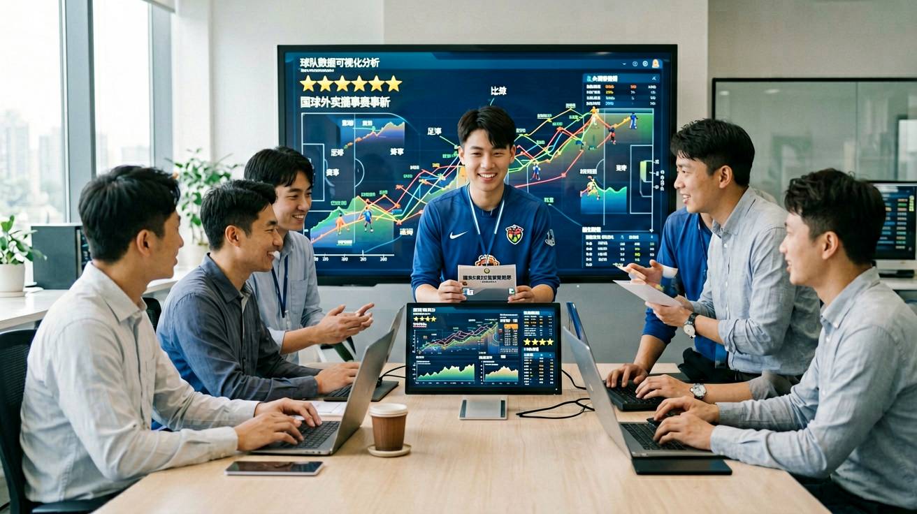 球队数据可视化分析，展示球员技术统计与比赛表现趋势图表